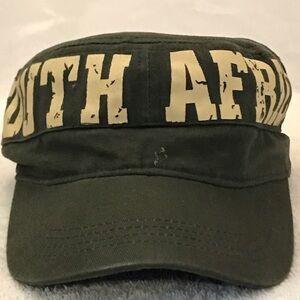 South Africa Adjustable Short Billed Military Style Green Travel Cap